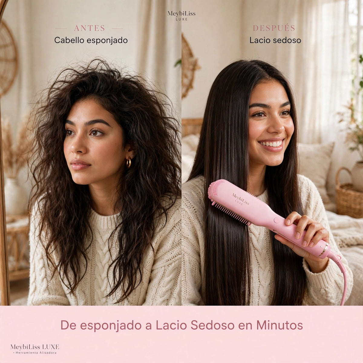 Cepillo Alisador 5 en 1 - Lacio Perfecto en 10 Min Sin frizz | Anti Quemaduras