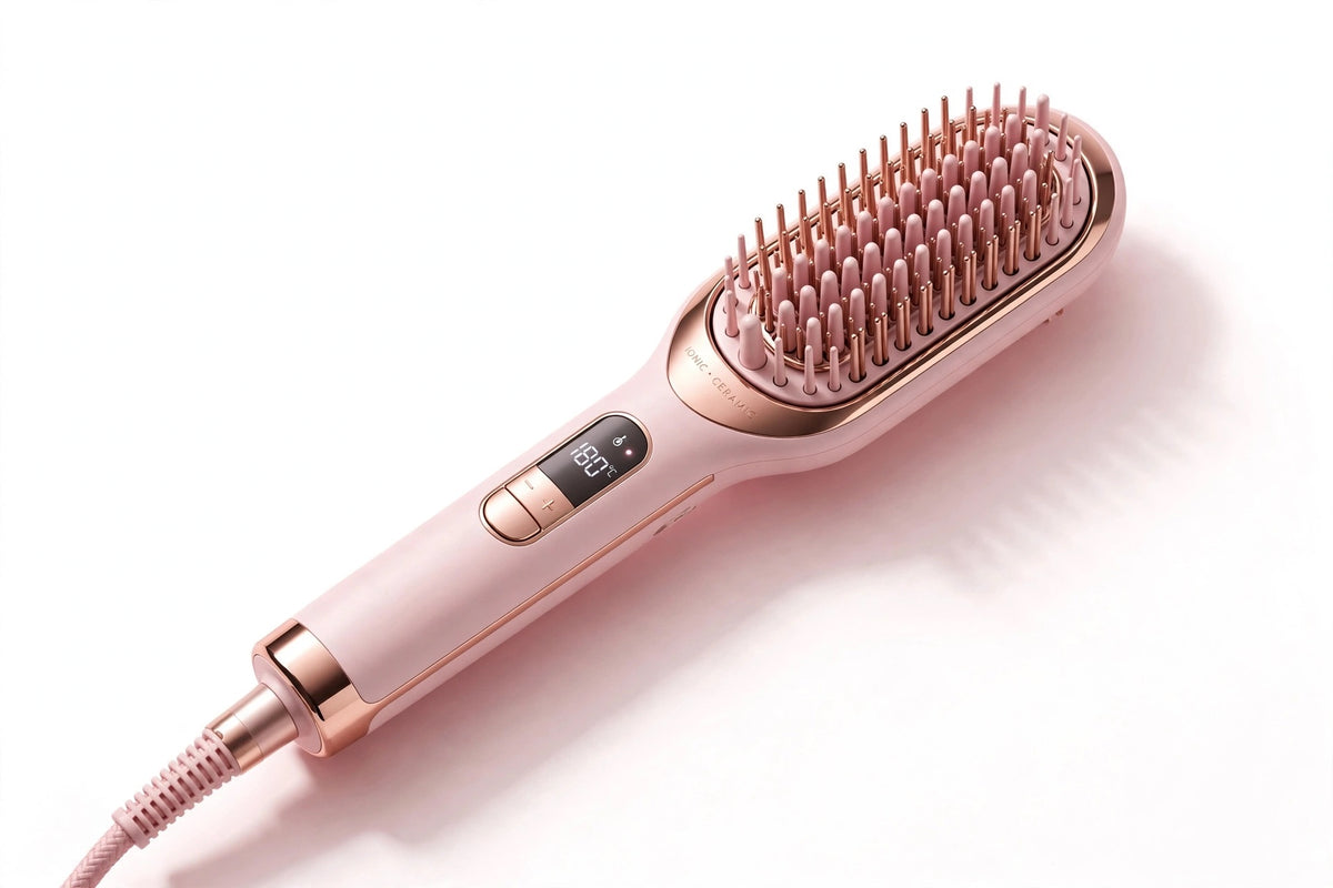 Cepillo Alisador 5 en 1 - Lacio Perfecto en 10 Min Sin frizz | Anti Quemaduras